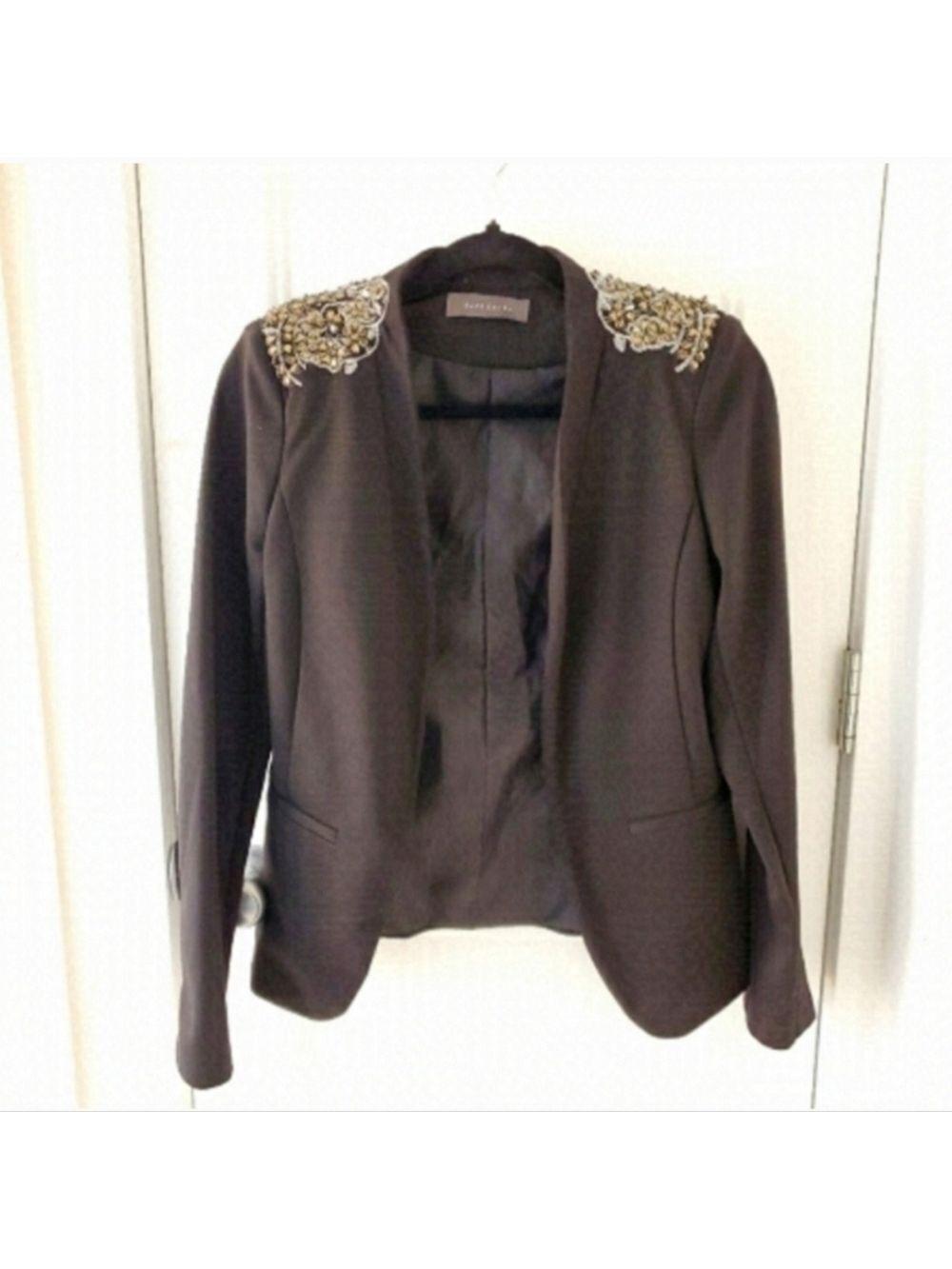 Black Embellished Power Blazer